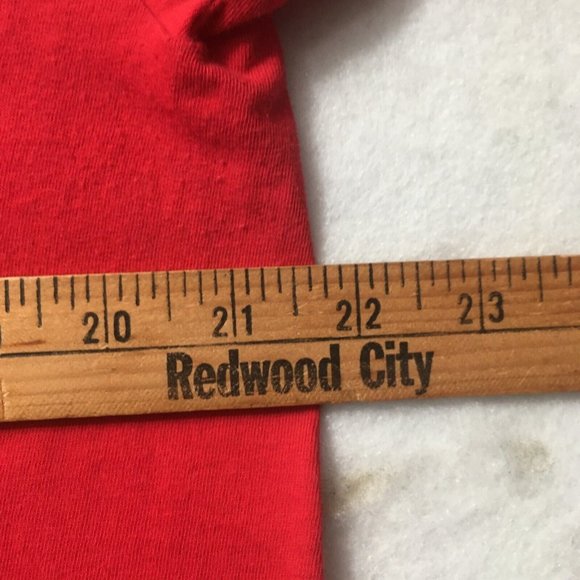 vintage y2k Japan Shine traditional character script graphic t-shirt mens 2L red - Picture 3 of 8